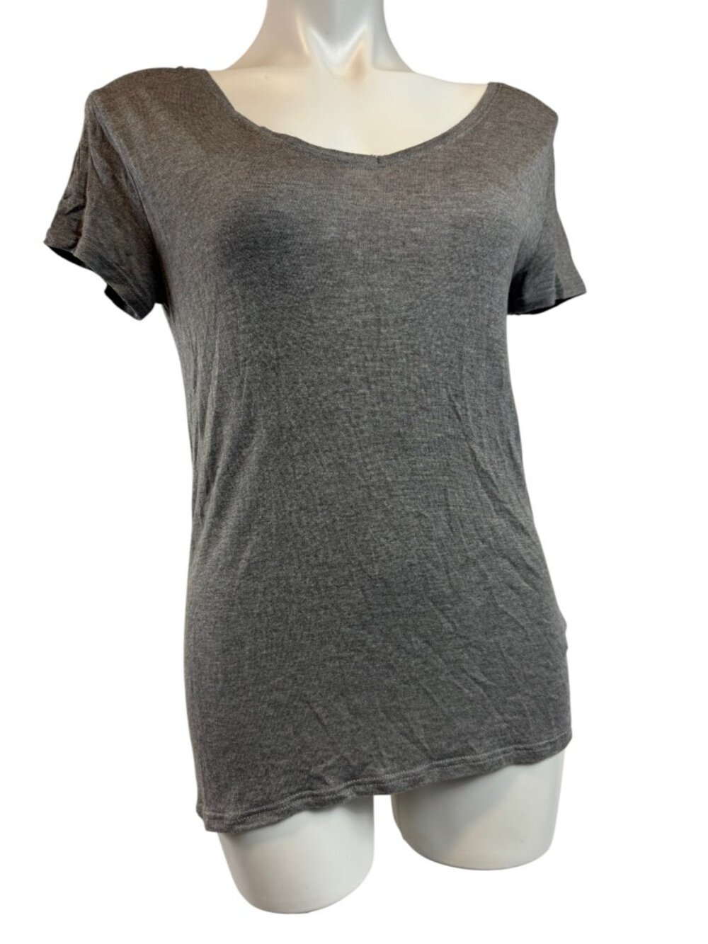 Topshop Gray Short Sleeve Tunic Tee Women’s US 6 UK 10 Soft Casual Stretch
